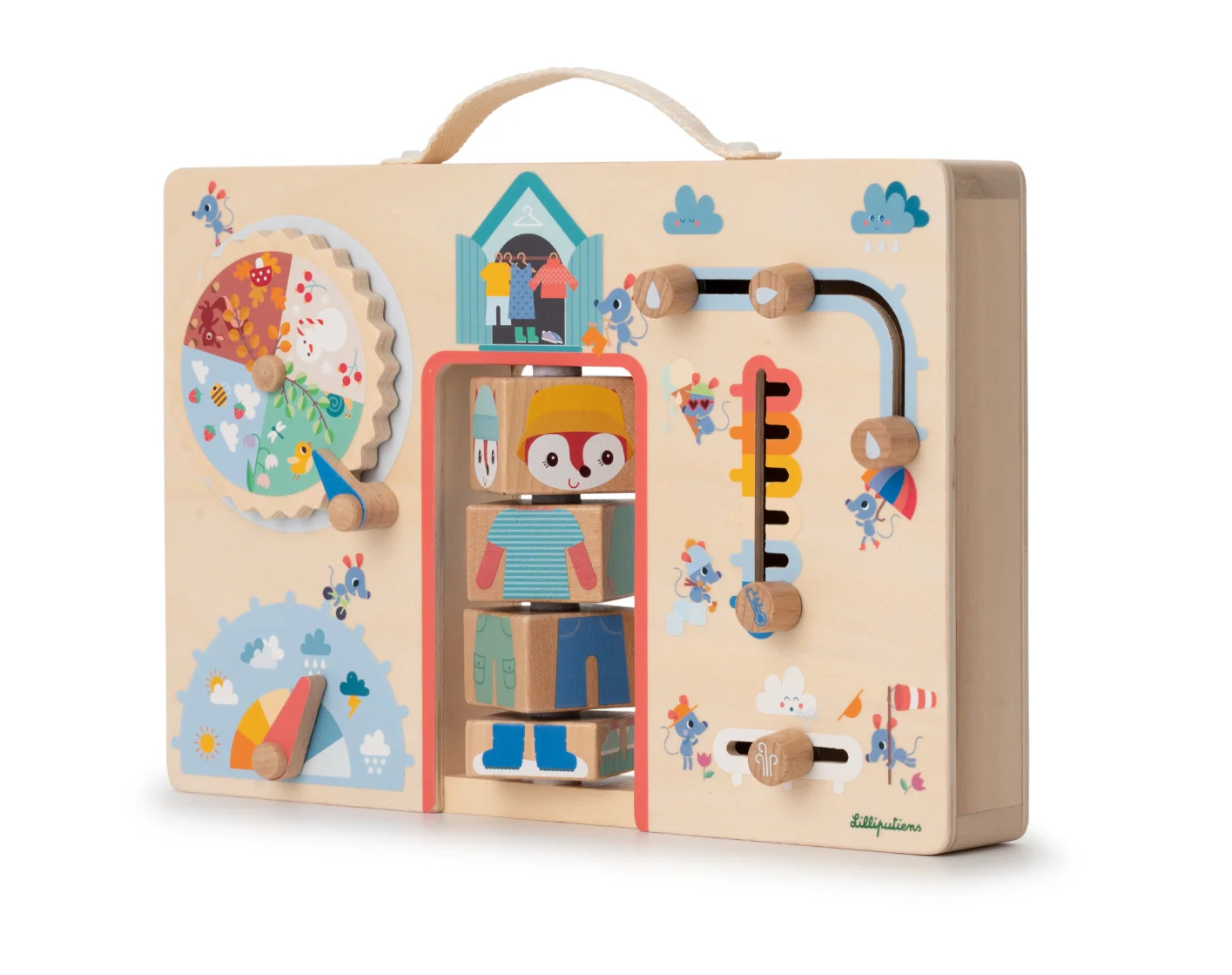 Lilliputiens - Activity Board - obliekame sa podľa počasia - líška Alice