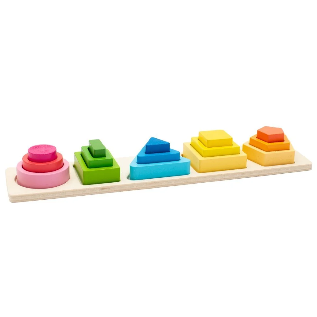 Drevená vkladačka farby a tvary Montessori Baby Mix