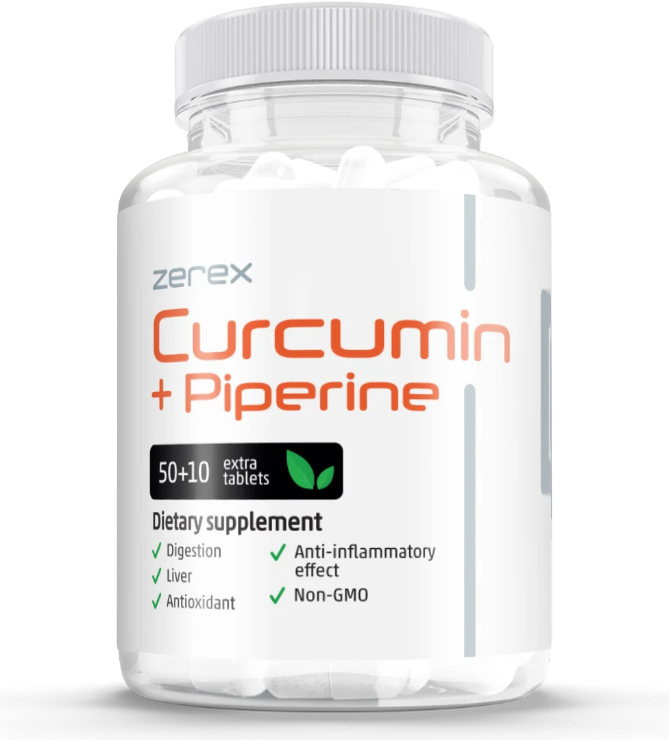 ZEREX Kurkumín + Piperín 1×60 tbl , výživový doplnok