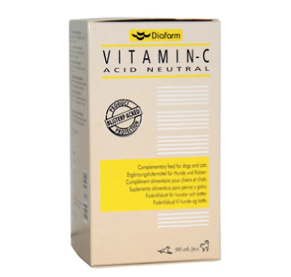 DIAFARM VITAMIN C DOGS&CATS 90TBL A.U.V. 1×90 tbl, doplnok krmiva pre psy a mačky