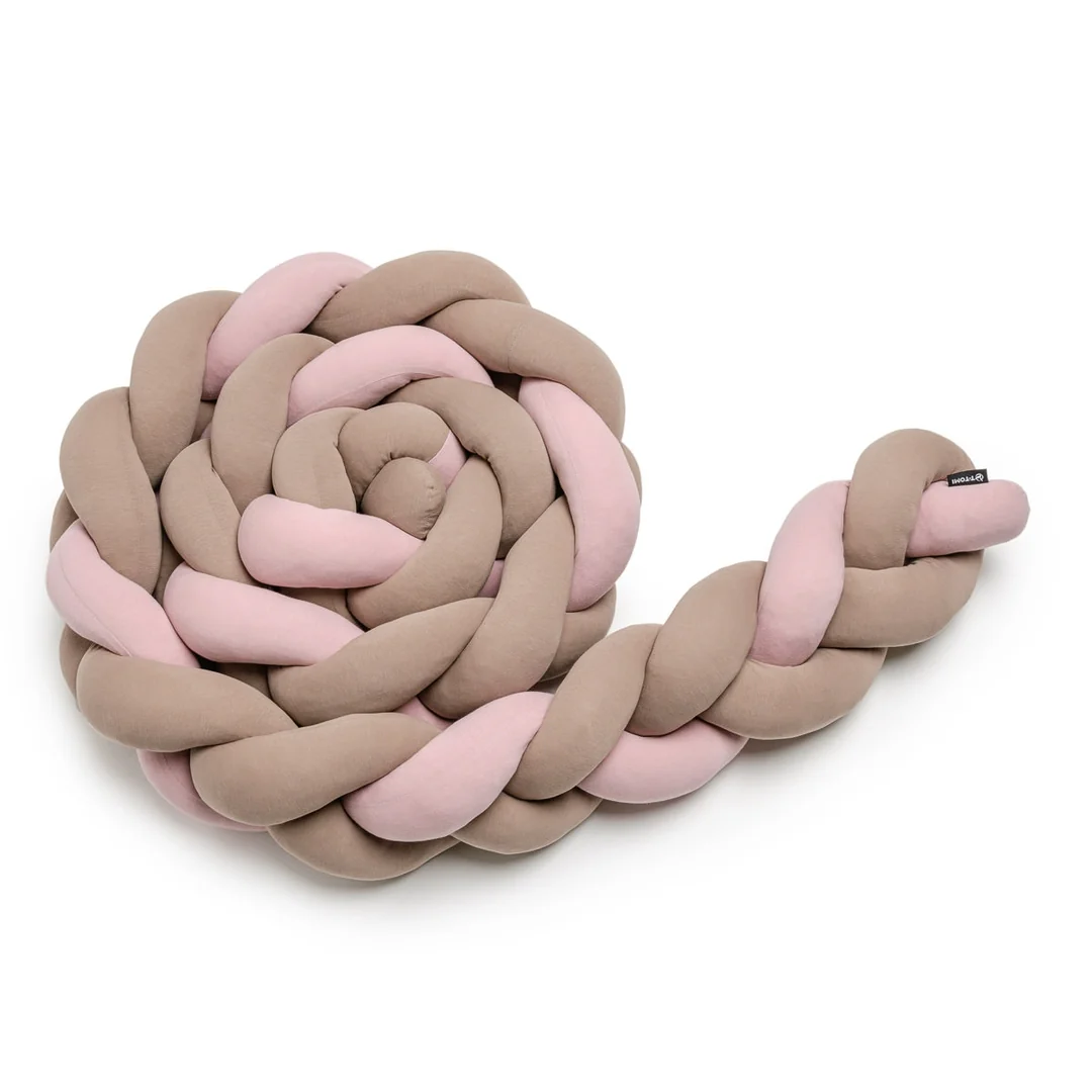T-TOMI Pletená mantilla 360 cm Pink + Mocca