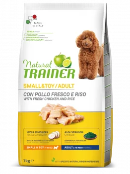 Natural Trainer Ad Sm&Toy Čerstvé Kura&Ryža 1×7 kg, granule pre dospelé psy malých plemien