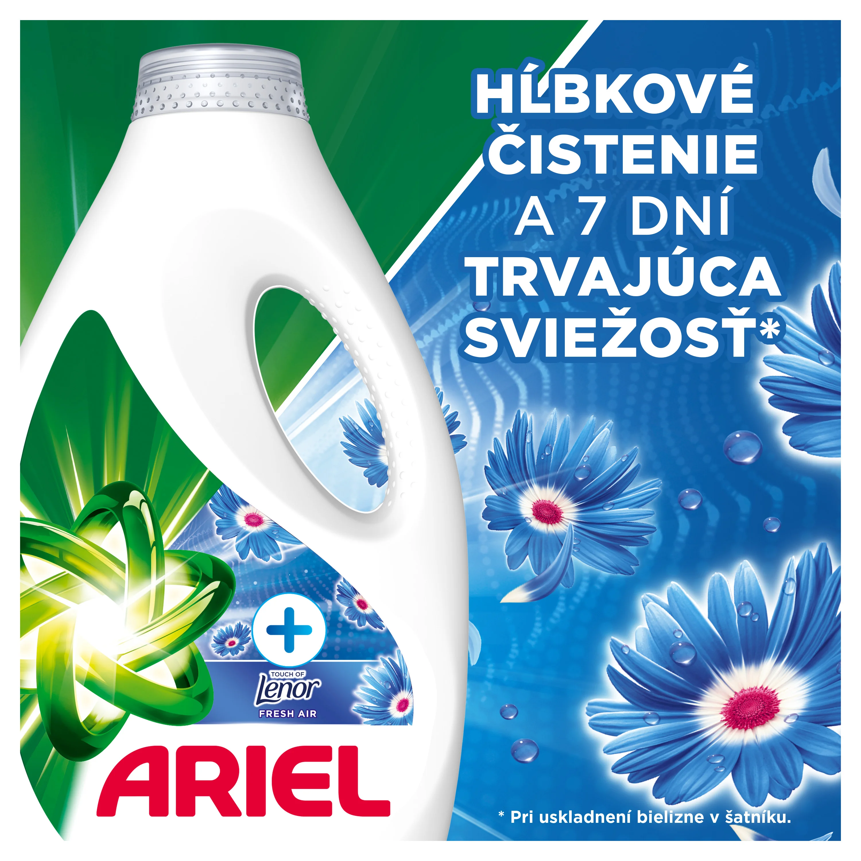 Ariel Fresh Air prací gél, 50 praní 2250 ml