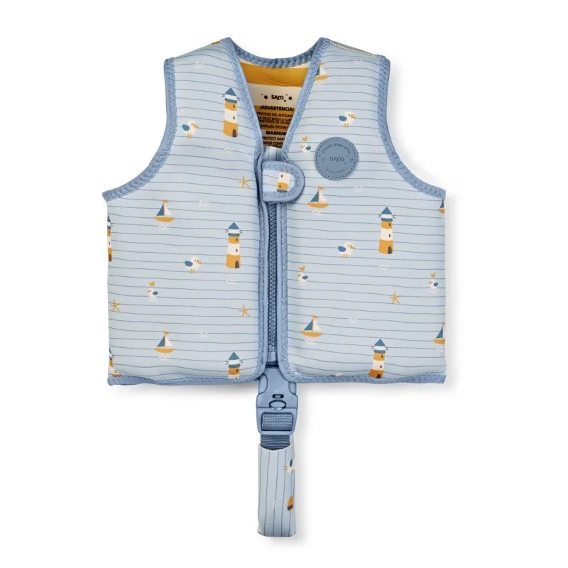 Saro Baby plavecká neoprénová vesta s UV ochranou (3-6r) Tropicool Pink