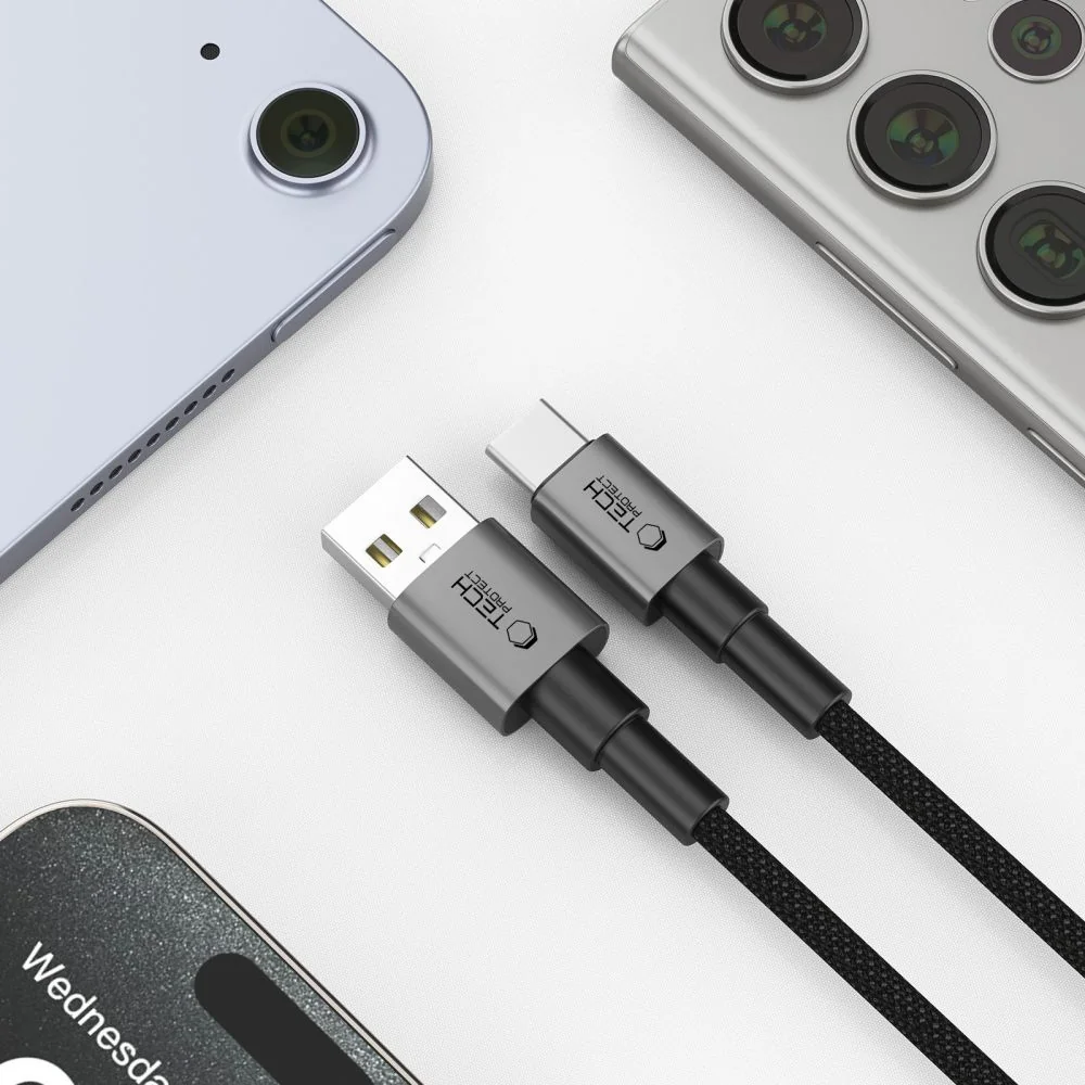 Tech-Protect Ultraboost DNA kábel USB / USB-C 15W / 3A 25 cm, šedý