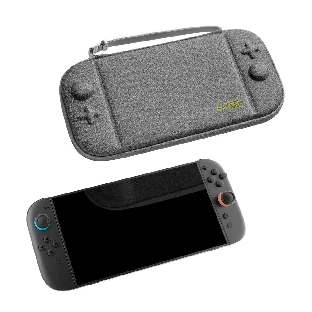 Tech-Protect Slim Pouch puzdro na Nintendo Switch 2, šedé