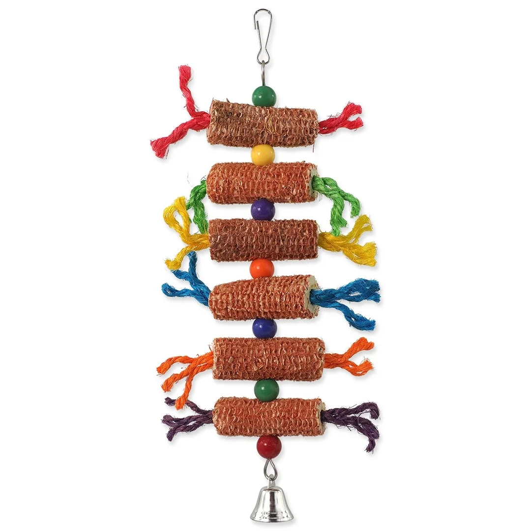 Hračka Bird Jewel závesná klasy so zvončekom farebná 27x16cm
