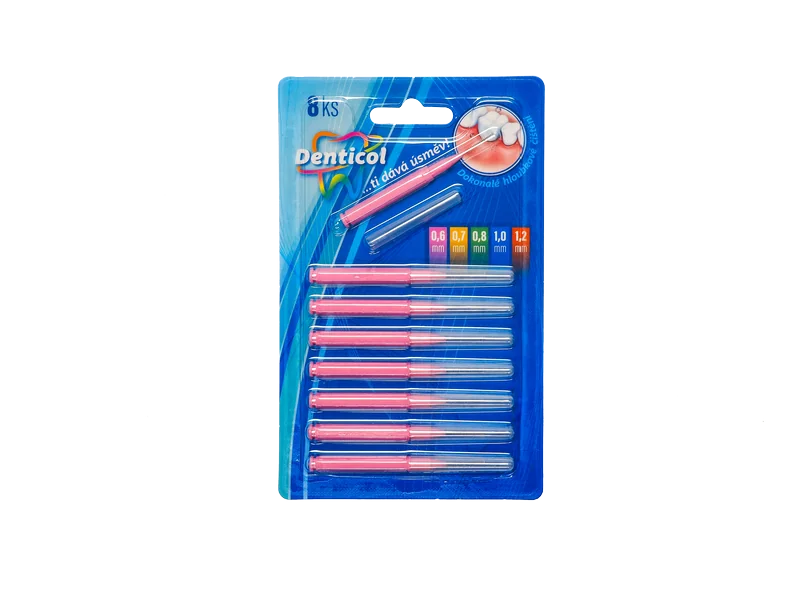 Denticol vel. 0,6mm, medzizubná kefka rovná 1×8 ks, medzizubná kefka