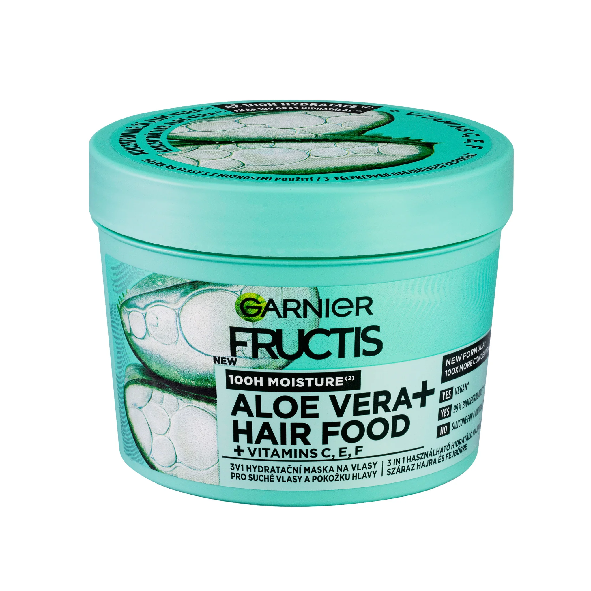 Garnier Fructis Hair Food Hydratačná Aloe Vera maska na normálne až suché vlasy, 400 ml 1×400 ml, maska na vlasy