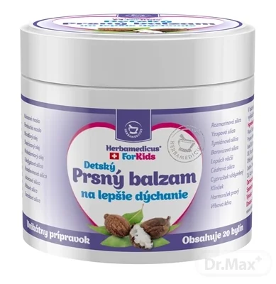HERBAMEDICUS Detský Prsný balzam 1×50 ml, na lepšie dýchanie
