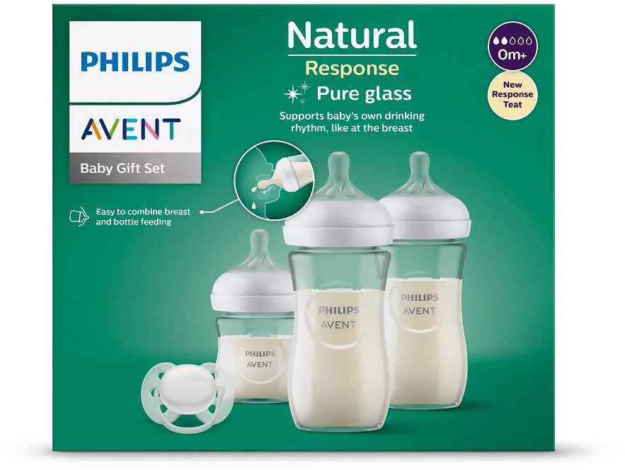 Philips AVENT Sada novorodenecká štartovacia Natural Response sklo SCD878/11 1×1 set, novorodenecká sada