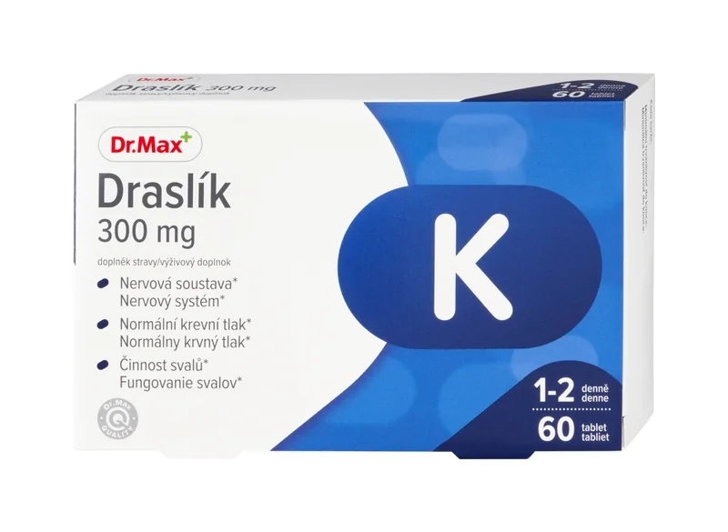 Dr. Max Draslík 300 mg 1×60 tbl, nervy, svaly, krvný tlak