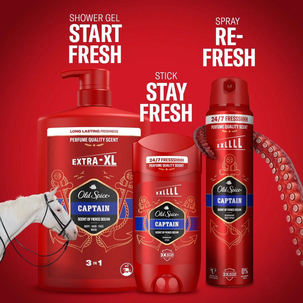 Old Spice SG 1l Captain 1×1000 ml, pánsky šampón a sprchový gél