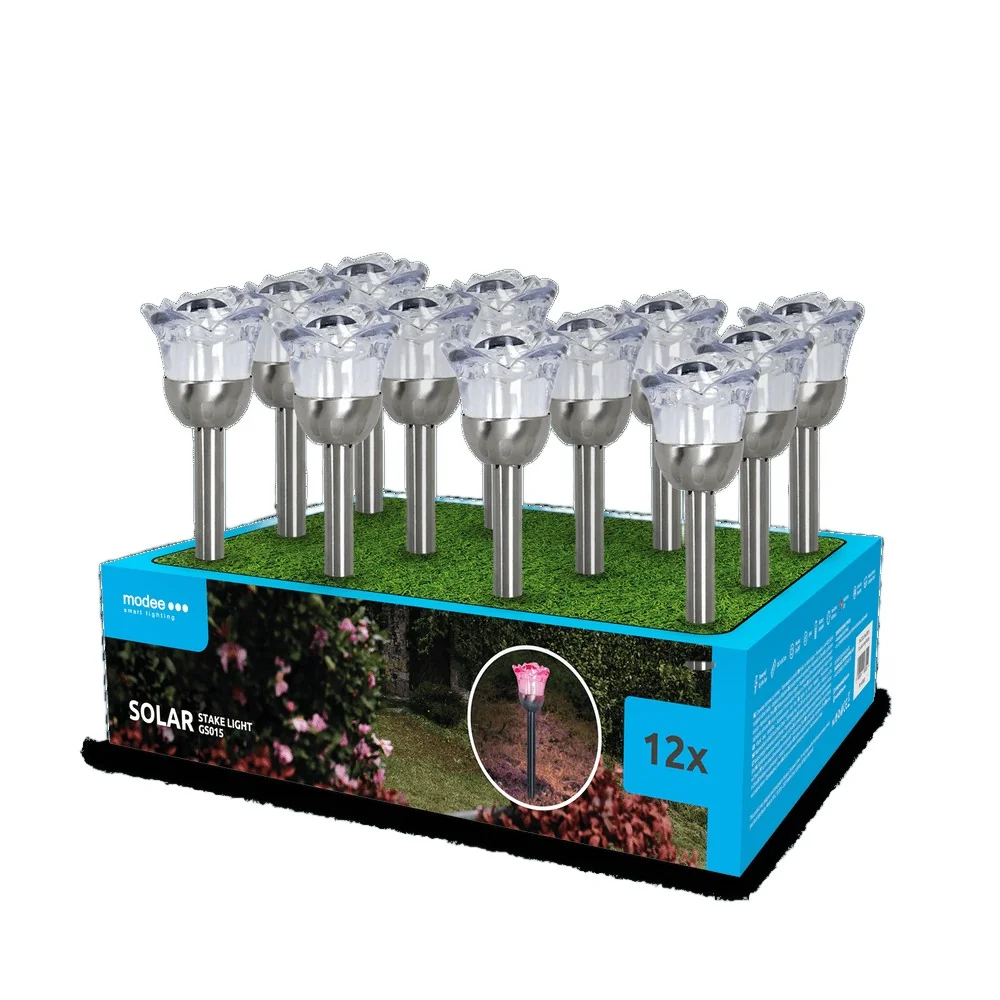 Modee solárne svietidlo GS015 zapichovacie 37cm 1ks RGB