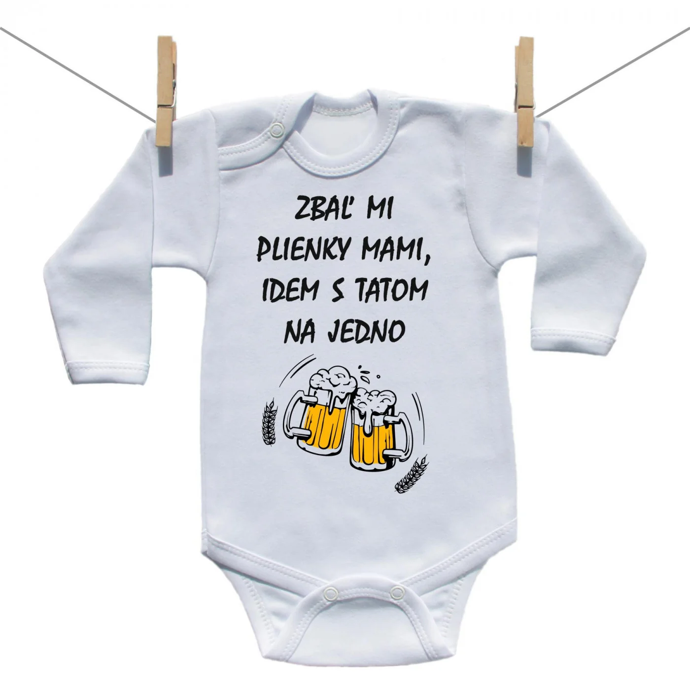 Boodyy Body s dlhým rukávom Idem s tatom na jedno Veľkosť: 56