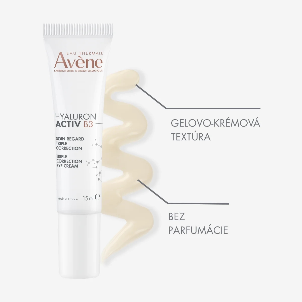 Avène Hyaluron Activ B3 Očný krém s trojitým účinkom 15 ml