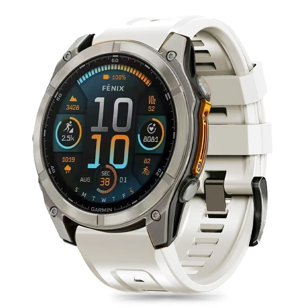 Tech-Protect Silicone remienok na Garmin Fenix 5S / 5S Plus / 6S / 6S Pro / 7S / 8 43mm, titanium Pro / 7S / 8 43mm, titanium