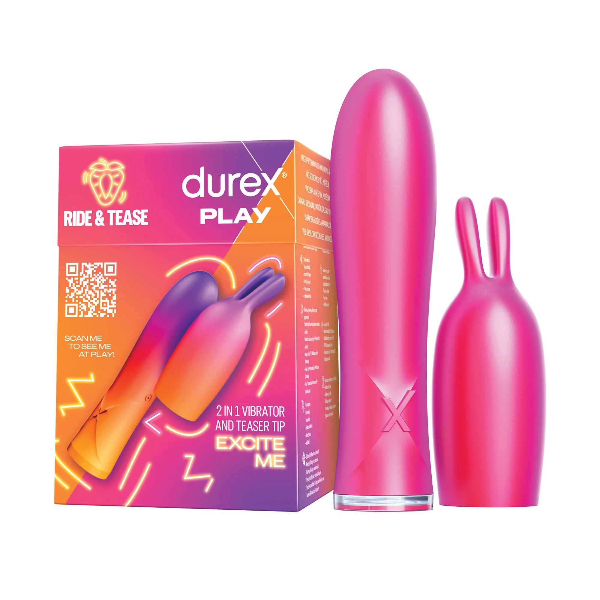 DUREX Play Vibrátor 2v1 so stimulačnou špičkou 1×1 ks, vibrátor