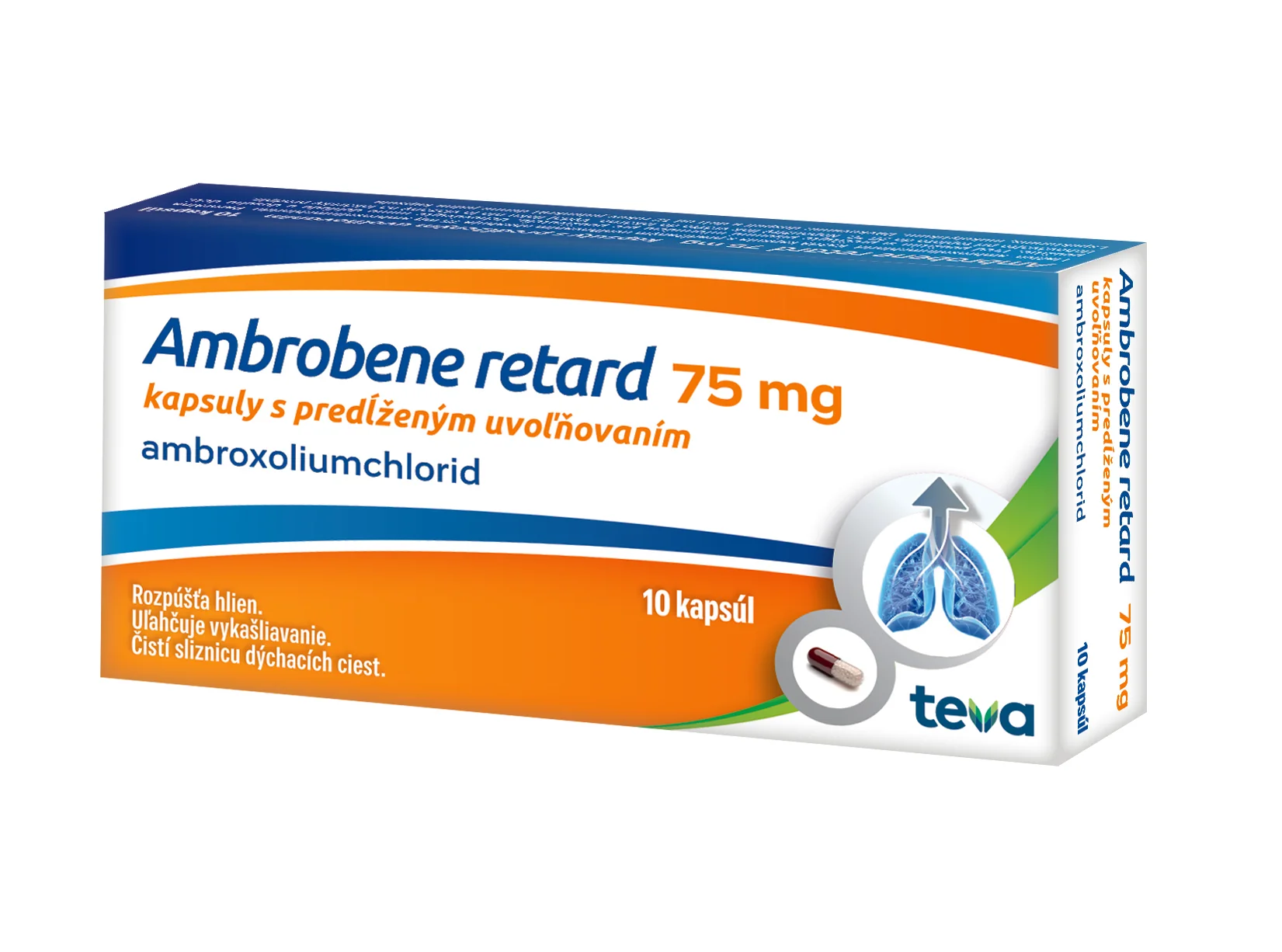 AMBROBENE RETARD 75 mgcps plg 1×10 cps, liek proti vlhkému kašľu