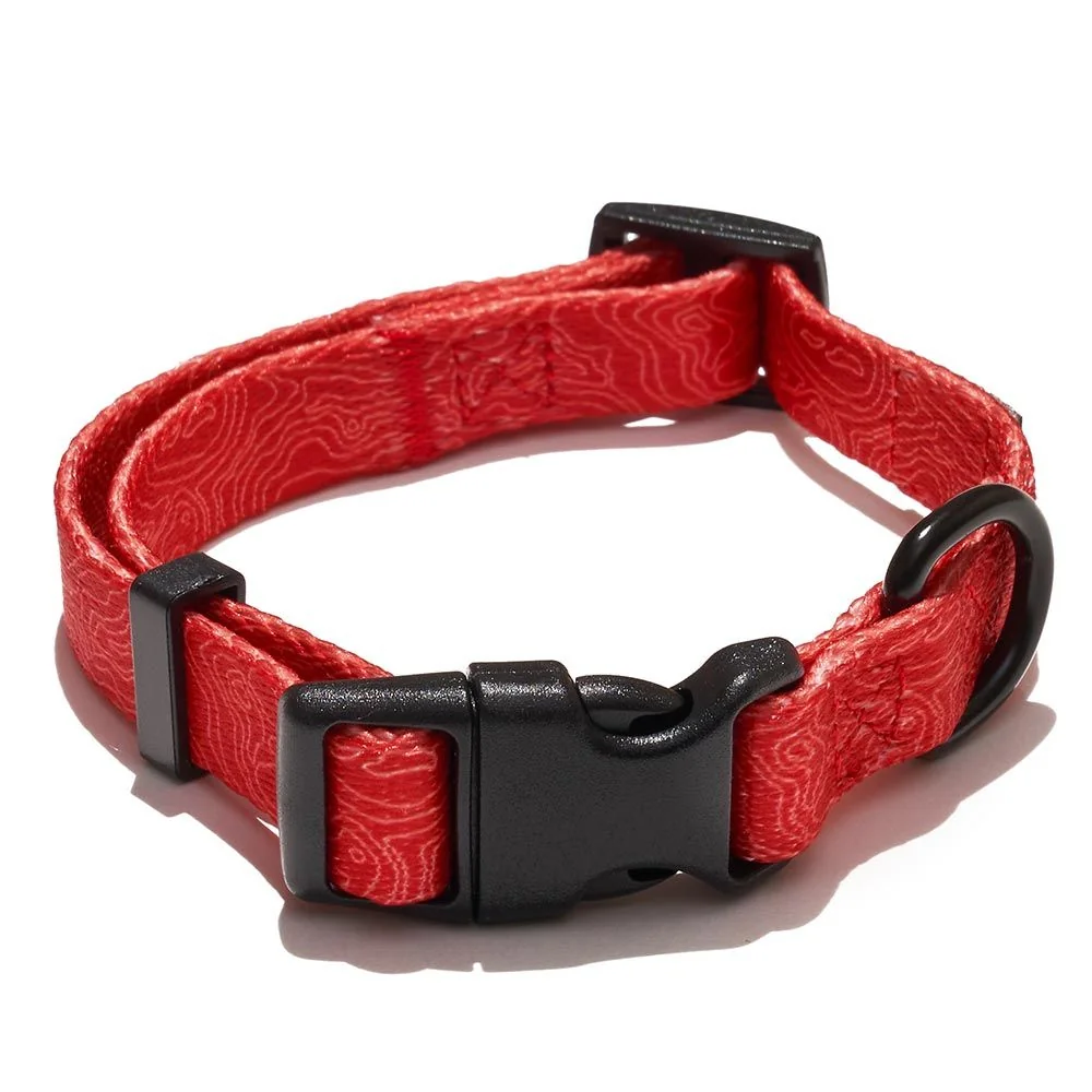 EXPLORER DOG Obojok Vrstevnica Červená S - 24-36x1, 5 cm 1×1 ks, obojok pre psa