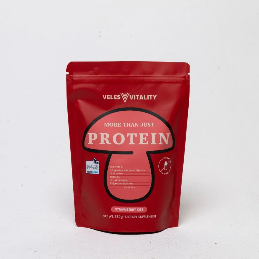 Veles Vitality Funkčný proteínový nápoj bez laktózy Jahoda 350 g