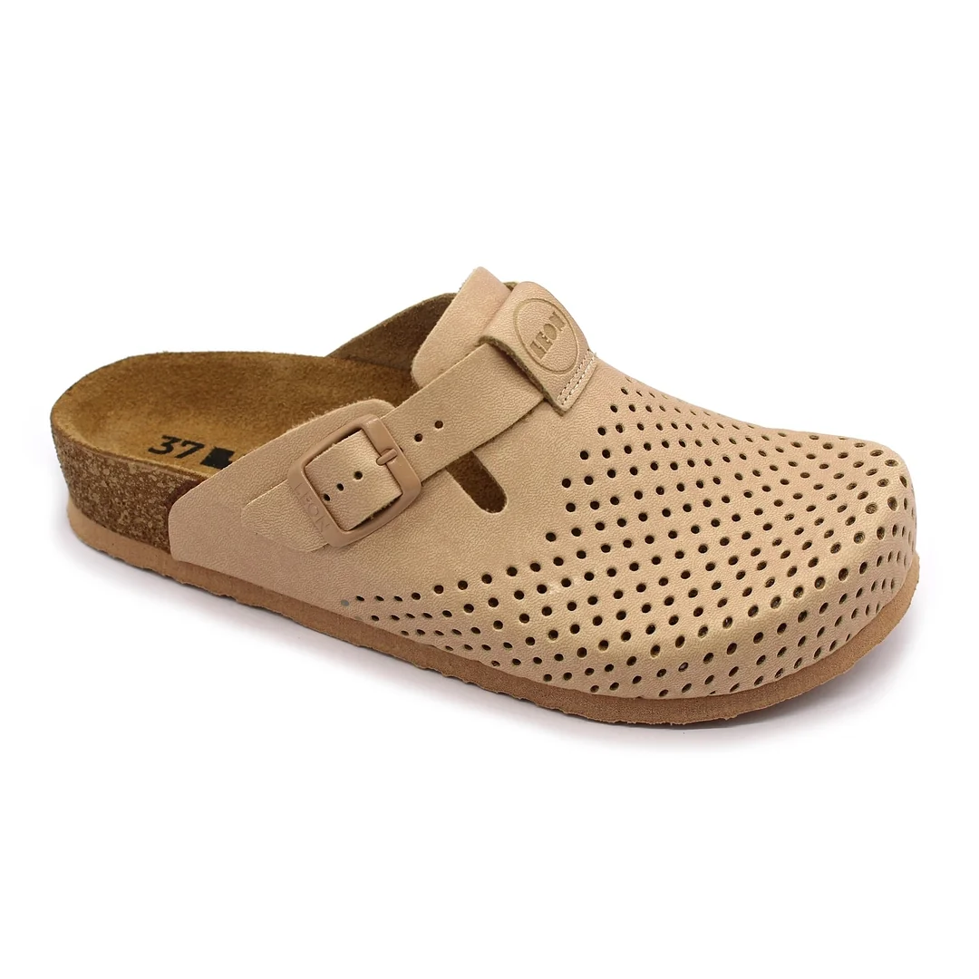 Leon 4250 Dámska zdravotná korková obuv uzavretá 40 - 25,5cm, béžová, 2,0 cm