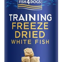 FISH4DOGS Tréningové maškrty pre psy mrazom sušená biela ryba 25g
