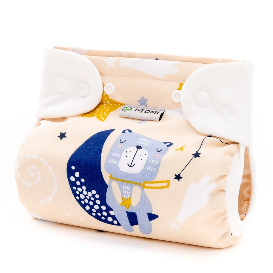 T-TOMI Ortopedické abdukčné nohavičky - snaps Nočné medvedíky (3-6kg)