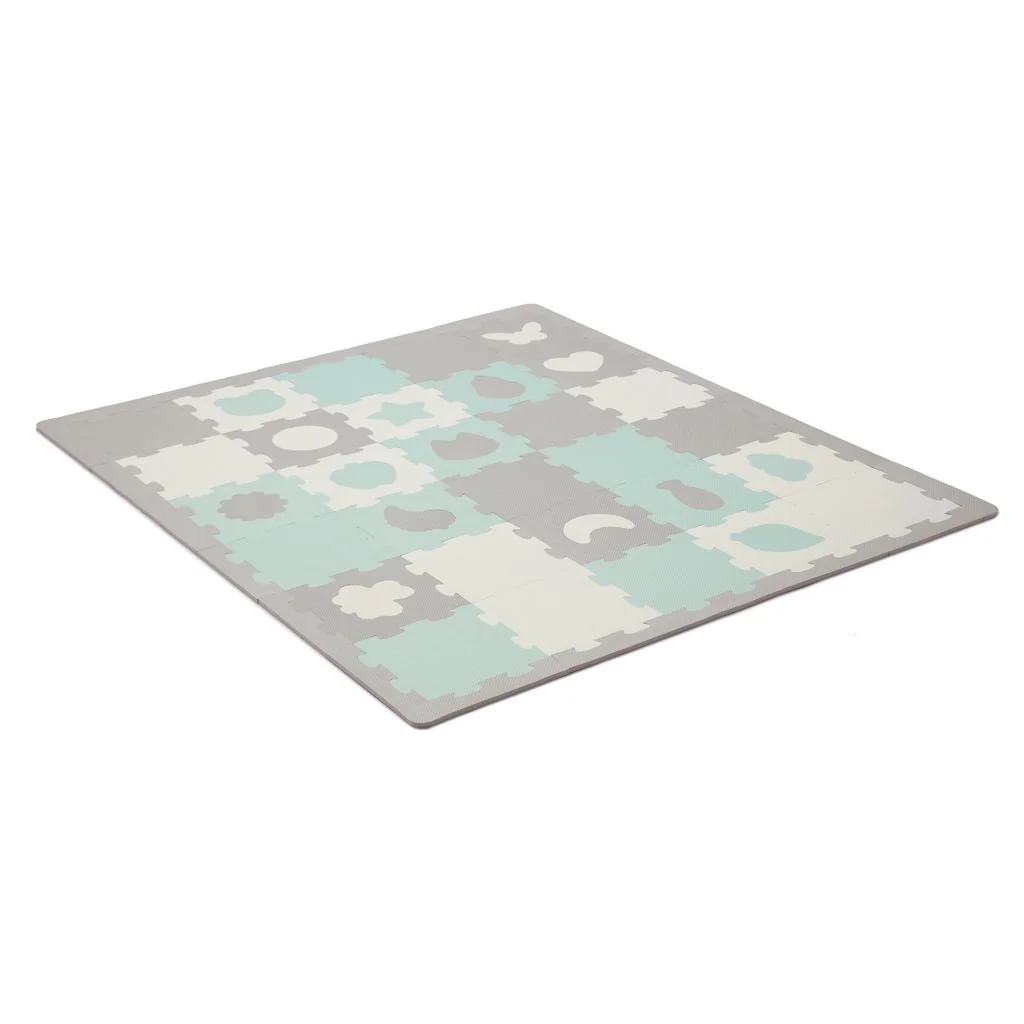 Podložka penová puzzle Luno Shapes 185 x 165 cm Mint, 30ks, Premium