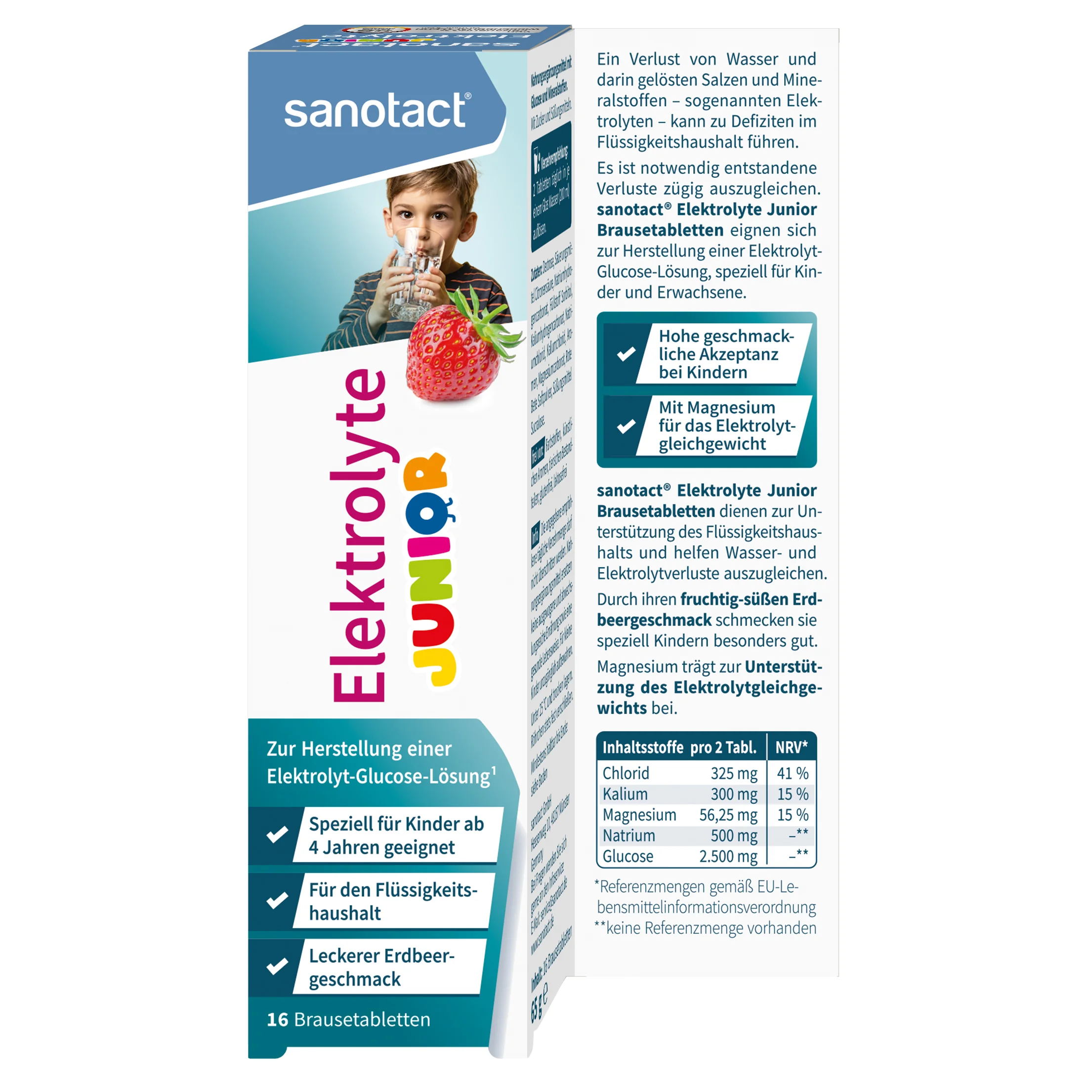 Sanotact Elektrolyty Junior 16 tbl