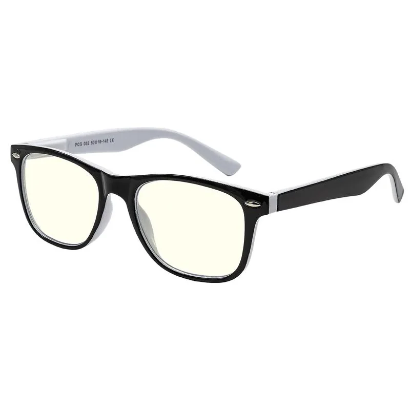 Okuliare na Počítač PCG032 čierno/biely plastový rám +1,0