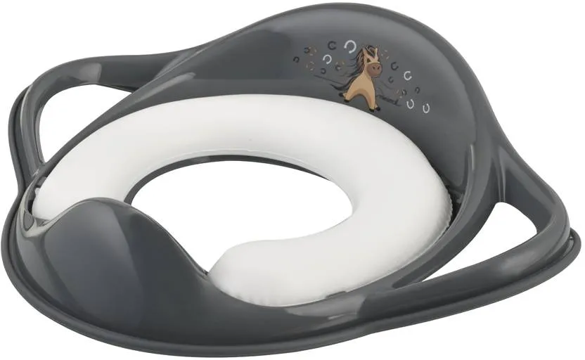 MALTEX Redukcia na WC s úchytmi mäkká Koník Minimal - steel grey 1×1 ks, redukcia na WC