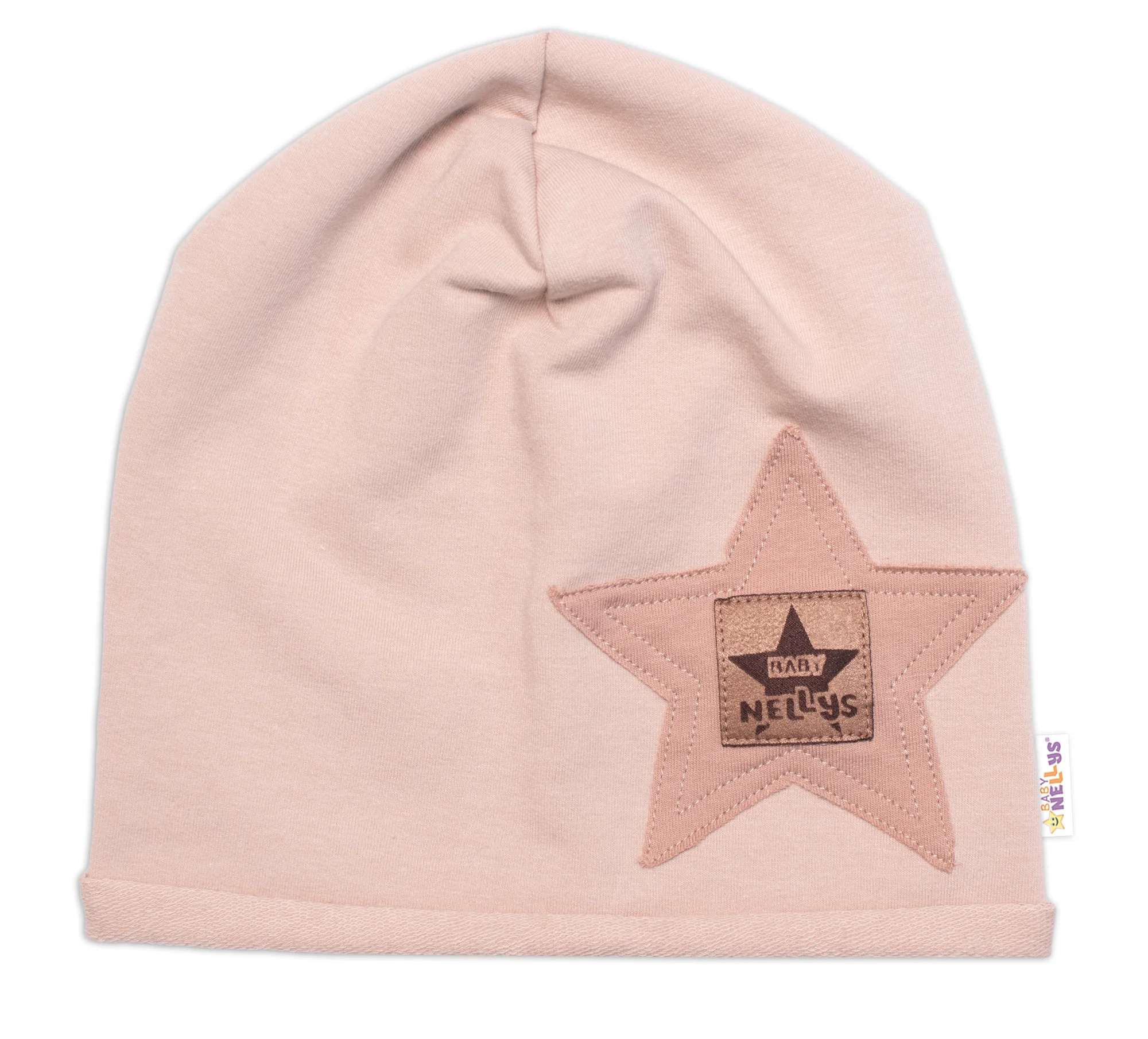 Detská čiapka bavlna, Baby Star, Baby Nellys, béžová, veľ. 104/134