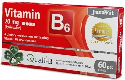 JutaVit Vitamín B6 20 mg 1×60 tbl, doplnok výživy