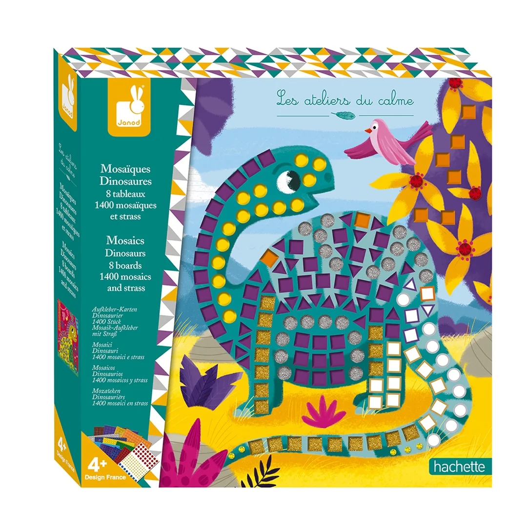 Janod Atelier Maxi Kreatívna sada Mozaika Dinosaury 4+ 
