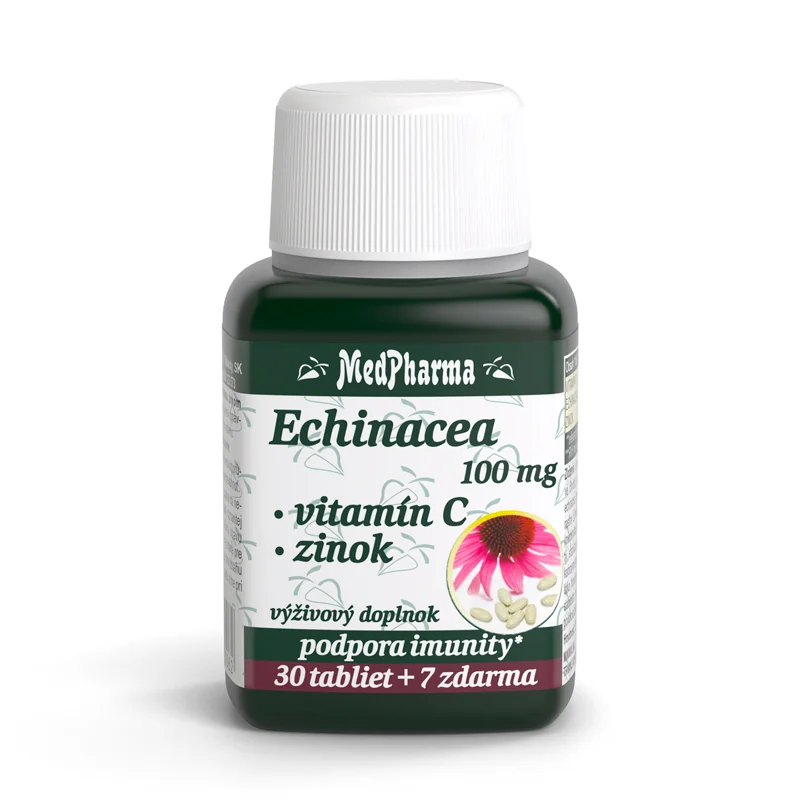 MedPharma ECHINACEA 100MG, VITAMÍN C, ZINOK 1×37 tbl, výživový doplnok