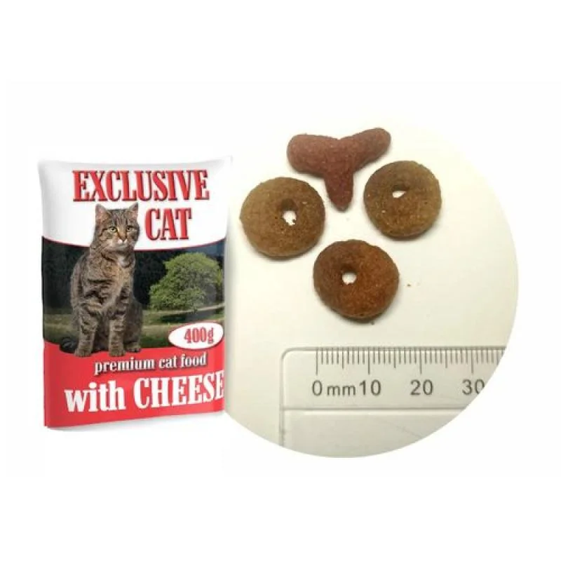 DELIKAN EXCLUSIVE CAT Cheese 400g Krmivo pre vonkajšie a vnútorné mačky s príchuťou syra