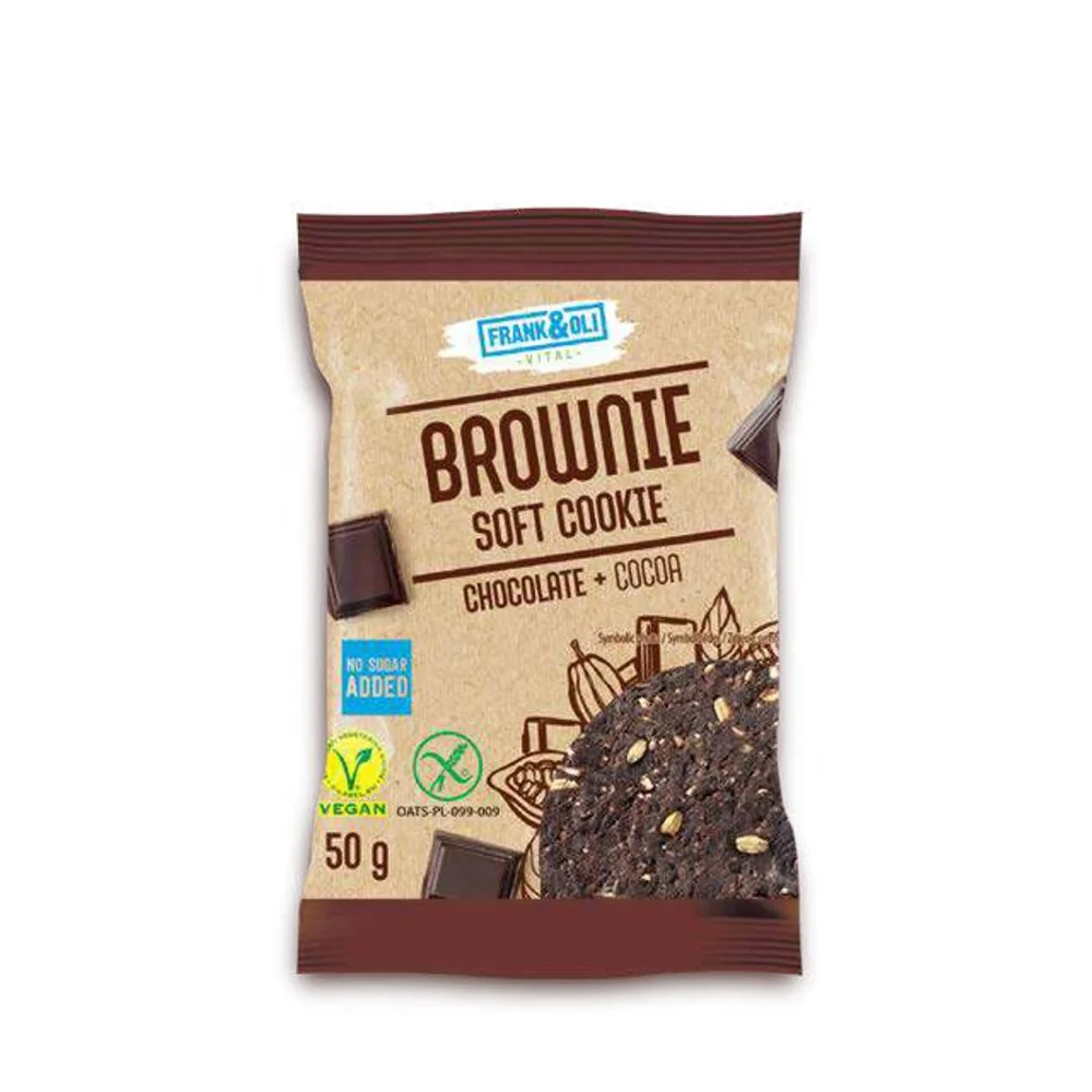 FRANK&OLI BROWNIE COOKIE - čokoládovo-kakaové Brownie 1×50 g, sušienka