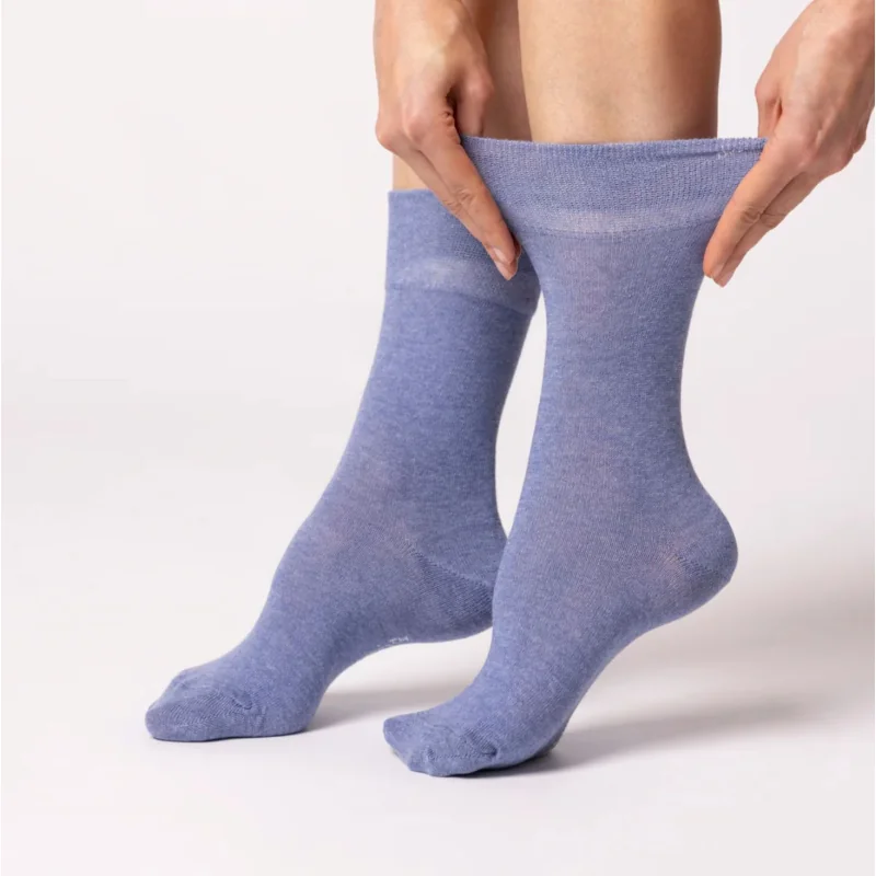 IOMI Gentle Grip dámske diabetik ponožky 3 páry MODRÉ bez gumičiek