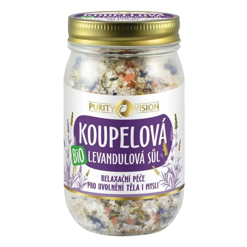 Purity Vision Bio Levanduľová Kúpeľová Soľ 400g 1×400 g, kúpeľová soľ