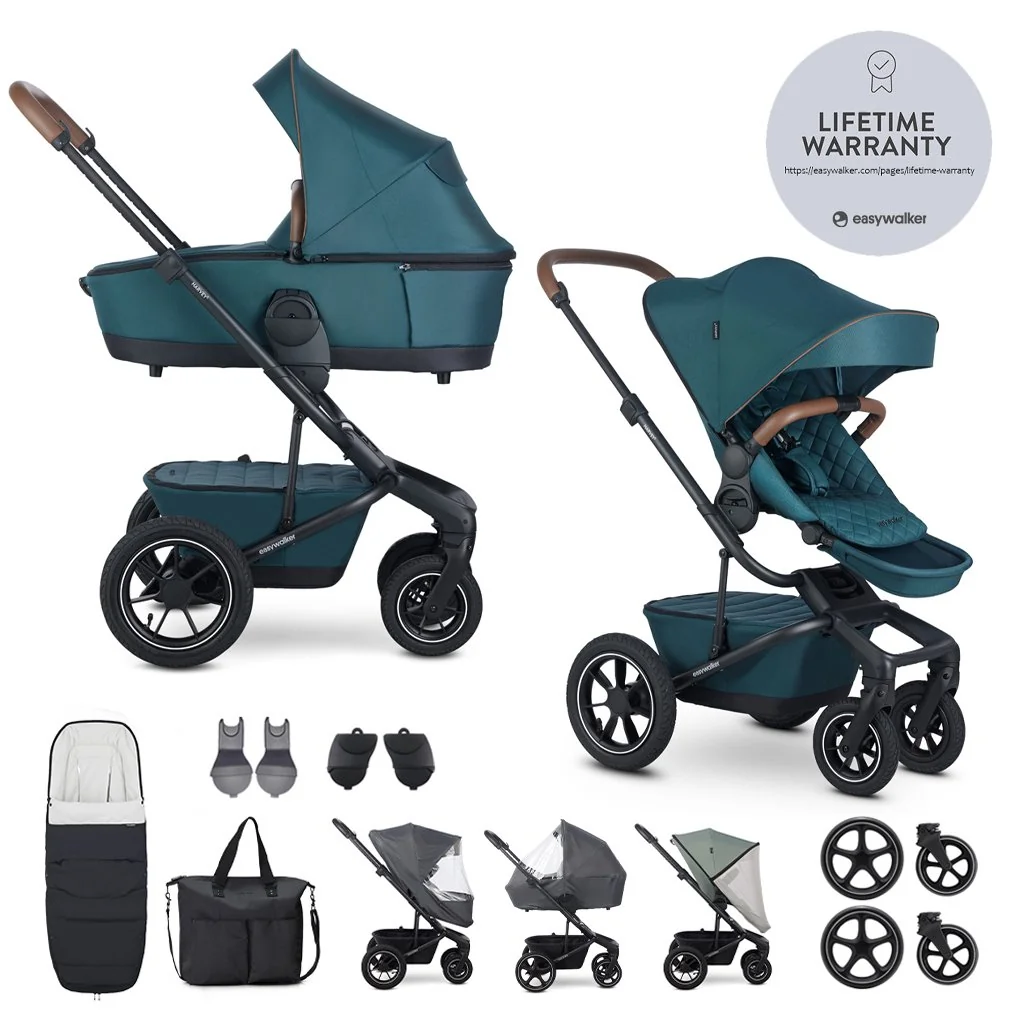 Easywalker Harvey⁵ Premium Jade Green XXL AIR kombinovaný kočík set 