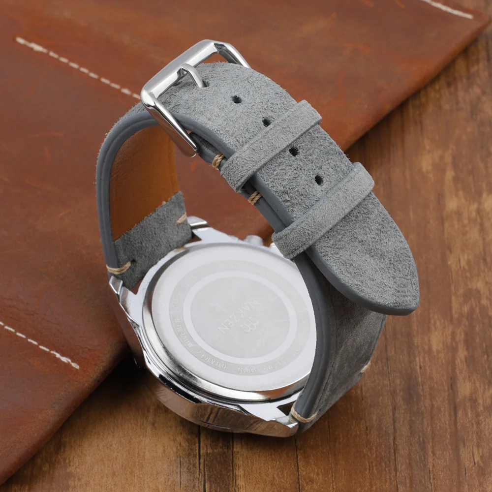 BStrap Suede Leather remienok na Huawei Watch GT/GT2 46mm gray