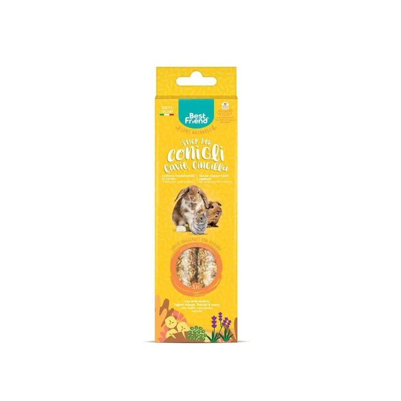 Prírodné tyčinky na občerstvenie pre králiky, morčatá a činčily 115 g, banán a lucerna