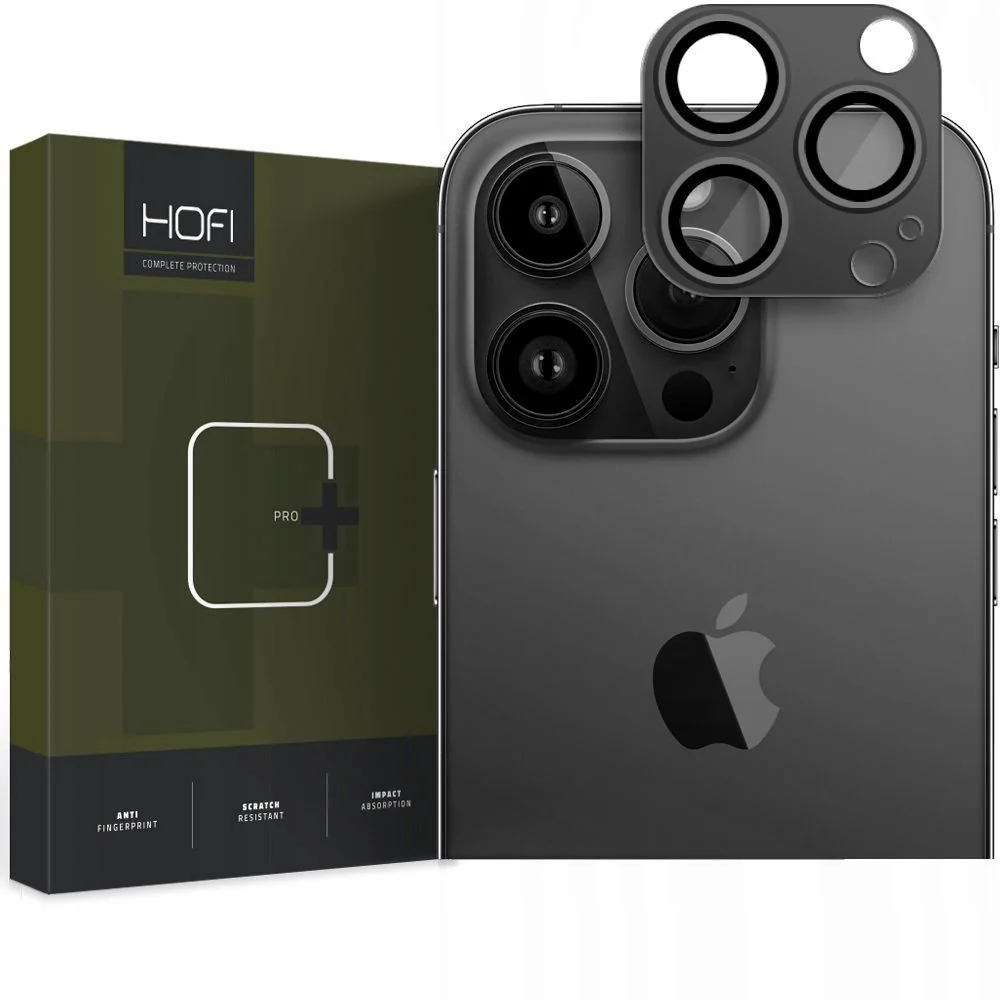 HOFI Fullcam Pro+ ochranné sklo na kameru na iPhone 15 Pro / 15 Pro Max, čierne x, čierne