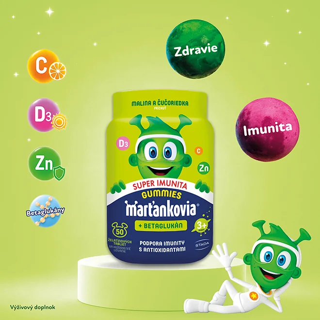Marťankovia GUMMY Super Imunita & Betaglukán 1×50 ks, výživový doplnok
