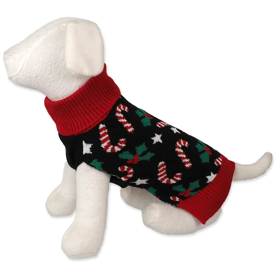 Sveter Dog Fantasy Winter Tale vianočný motív čierny S