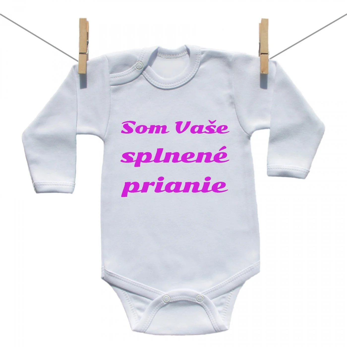 Boodyy Body s dlhým rukávom Splnené prianie Ružová Veľkosť: 92