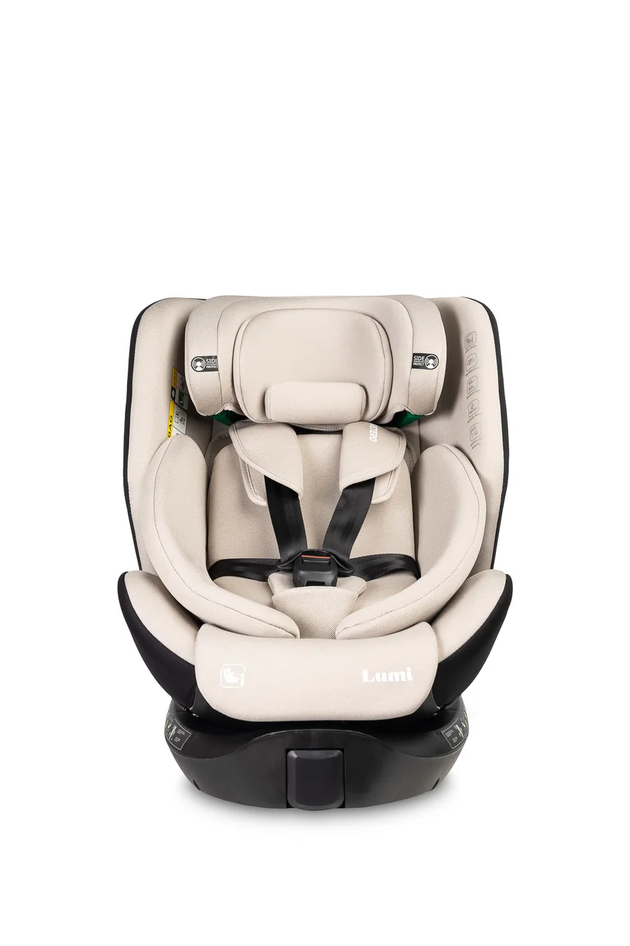 Autosedačka Lumi i-Size 40-150 cm, Isofix, 360 °, rastová, od 0m + do 12 rokov - béžová