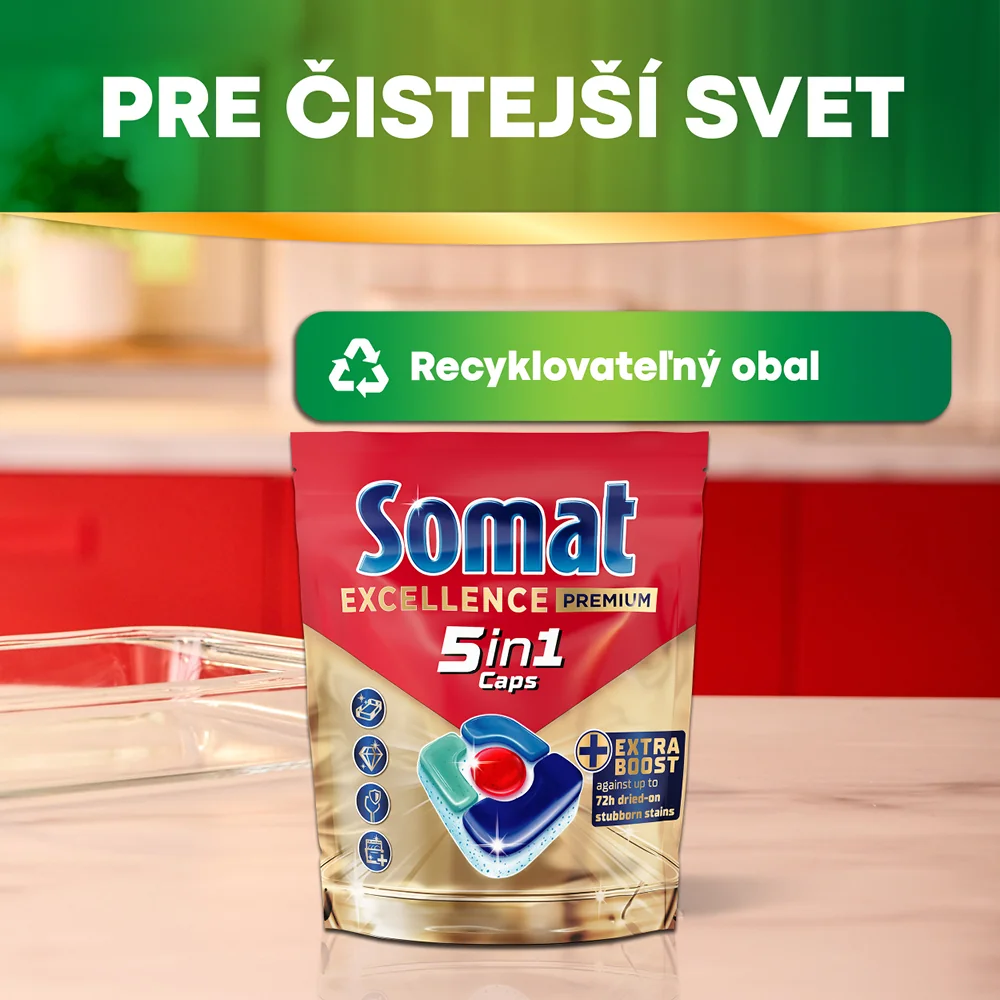 Somat Excellence 5v1 kapsuly do umývačky 1×65 ks, kapsuly do umývačky