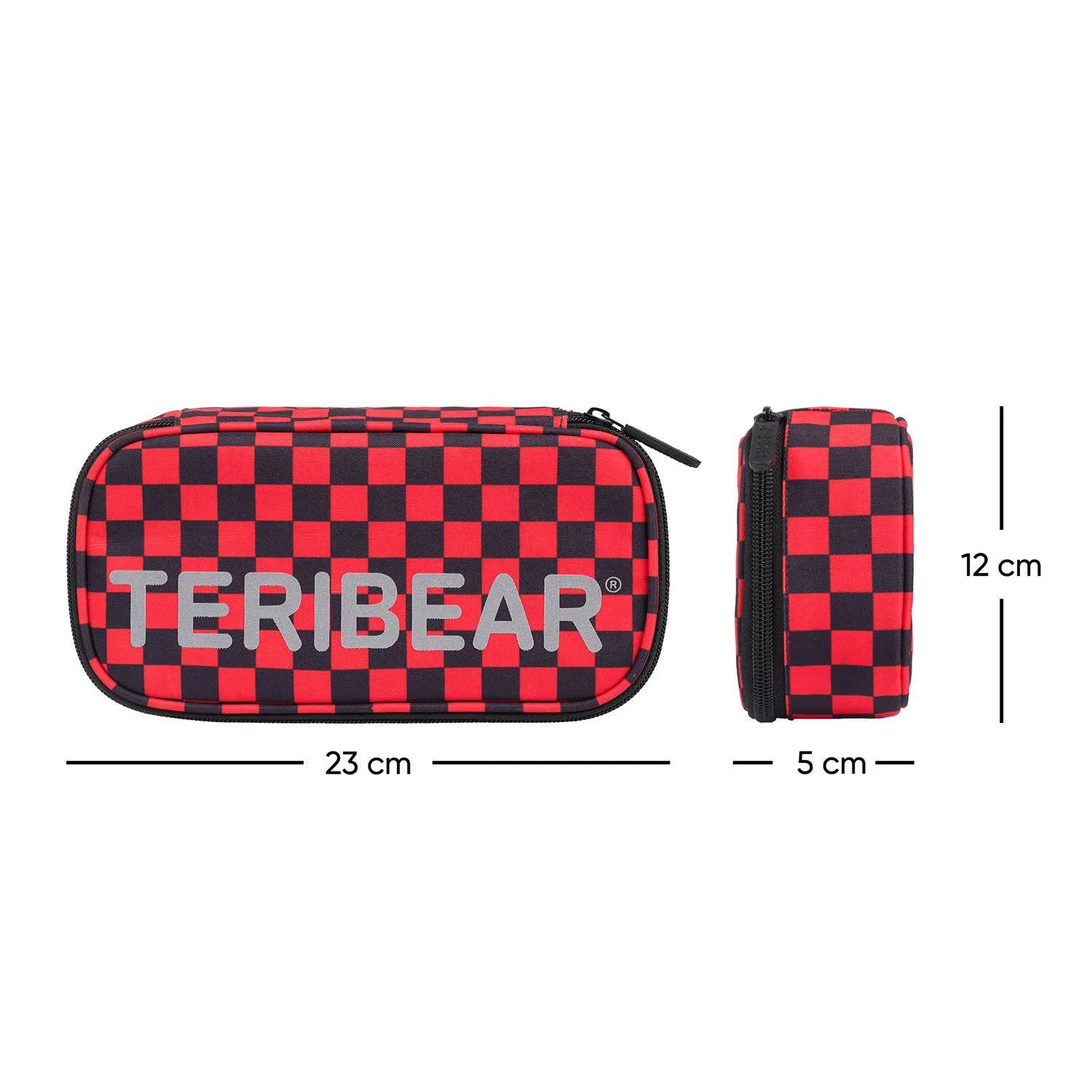 Baagl školský peračník Skate TERIBEAR, čierno-červený